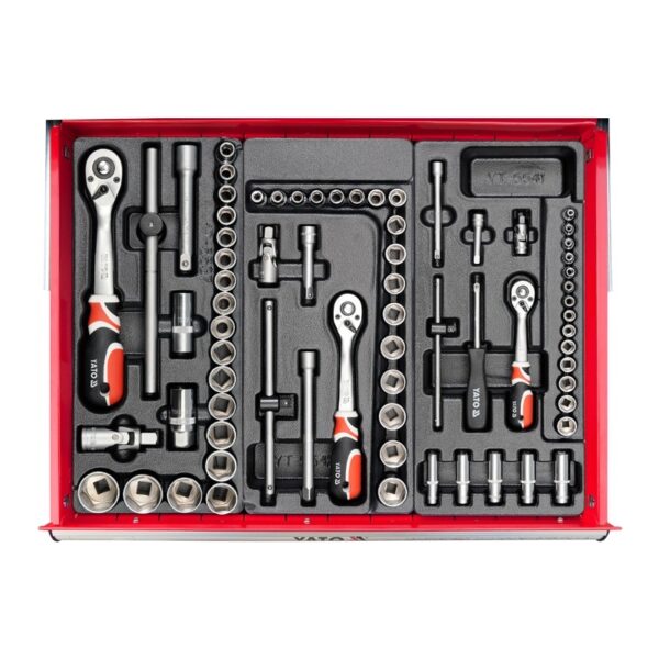 Tööriistakäru 6 sahtlit koos tööriistadega 177 osa Võtmete komplektid