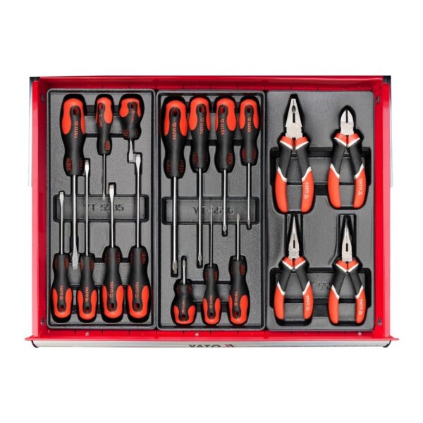 Tööriistakäru 6 sahtlit koos tööriistadega 177 osa Võtmete komplektid