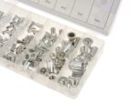 Neetmutrite kolmplekt alumiinium 150-osa Tarvikute komplektid