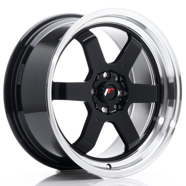 Valuvelg Japan Racing JR12 17×8 ET35 5×112/120 Gloss Black Machined Lip JR12