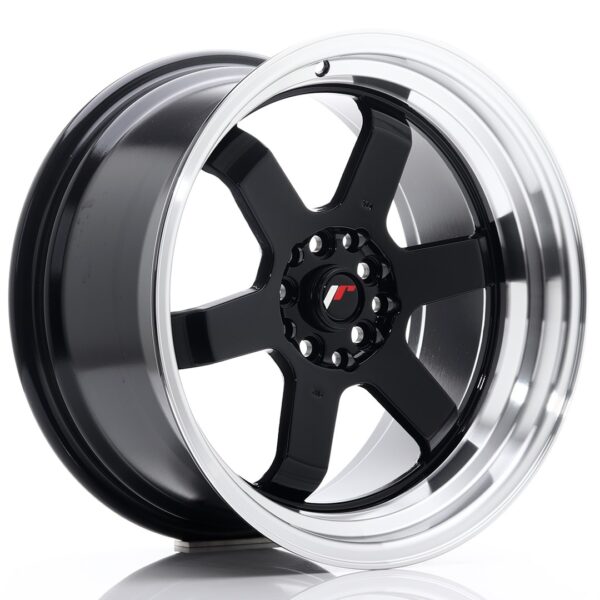 Valuvelg Japan Racing JR12 17×9 ET25 4×100/114 Gloss Black Machined Lip JR12