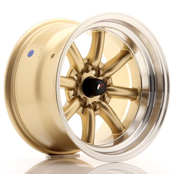 Valuvelg Japan Racing JR19 15×9 ET-13 4×100/114 Gold Machined Lip JR19