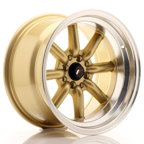 Valuvelg Japan Racing JR19 16×9 ET-15 4×100/114 Gold Machined Lip JR19