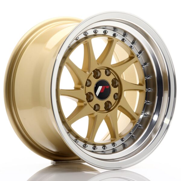 Valuvelg Japan Racing JR26 16×9 ET20 4×100/108 Gold Machined Lip JR26