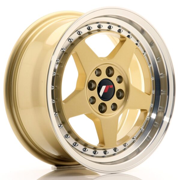 Valuvelg Japan Racing JR6 16×7 ET35 4×100/114 Gold Machined Lip JR6