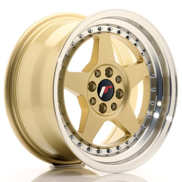 Valuvelg Japan Racing JR6 16×8 ET30 4×100/114 Gold Machined Lip JR6