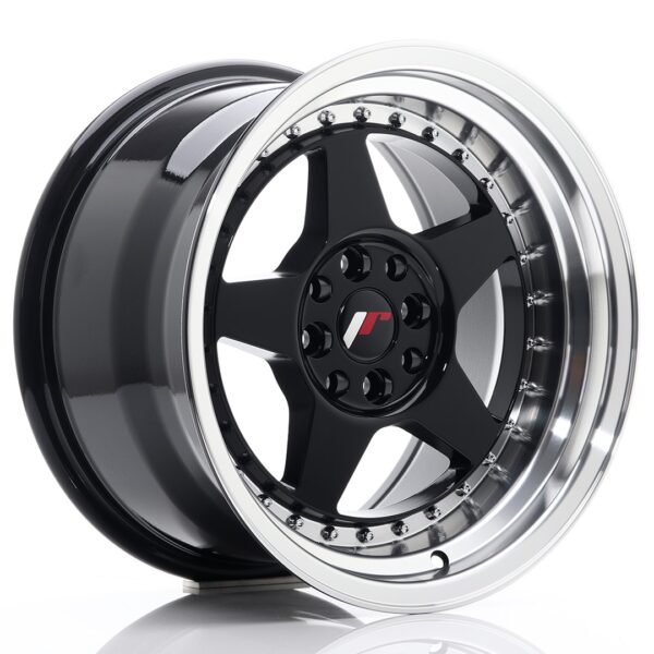 Valuvelg Japan Racing JR6 16×9 ET20 4×100/108 Gloss Black Machined JR6