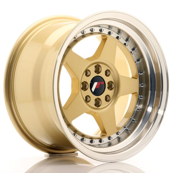 Valuvelg Japan Racing JR6 16×9 ET20 4×100/108 Gold Machined Lip JR6