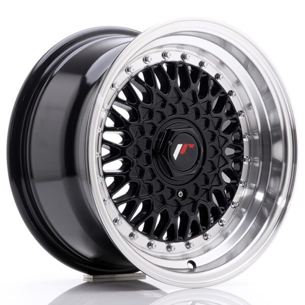 Valuvelg Japan Racing JR9 15×8 ET20 4×100/108 Gloss Black Machined Lip JR9