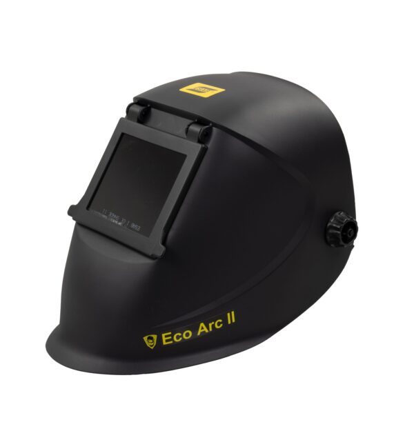 Máscara De Soldadura ESAB ECO ARC 2 – Visor Abatible, Ligera (205 G), Protección Facial Completa, Cumple Norma EN 116 S