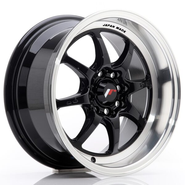 Valuvelg Japan Racing TF2 15×7,5 ET30 4×100/108 Gloss Black TFII