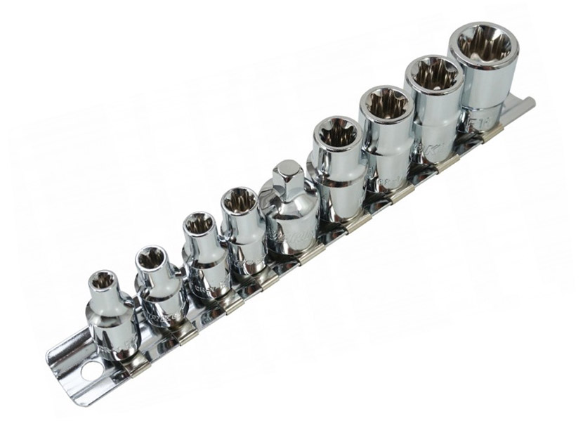 Torx padrunvõtmed 1/2″ 9-osa Verke Premium Võtmete komplektid