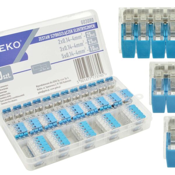 60-osaline elektrikiirühenduste komplekt 0,2-4mm2 Tarvikute komplektid