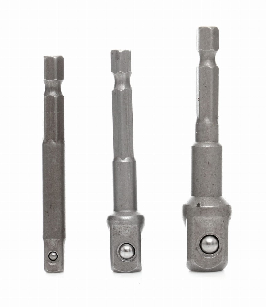 Padrunvõtmete adapter ja pikendused 1/2″ 3tk Võtmete komplektid Padrunvõtmete adapter ja pikendused 1/2″ 3tk Võtmete komplektid