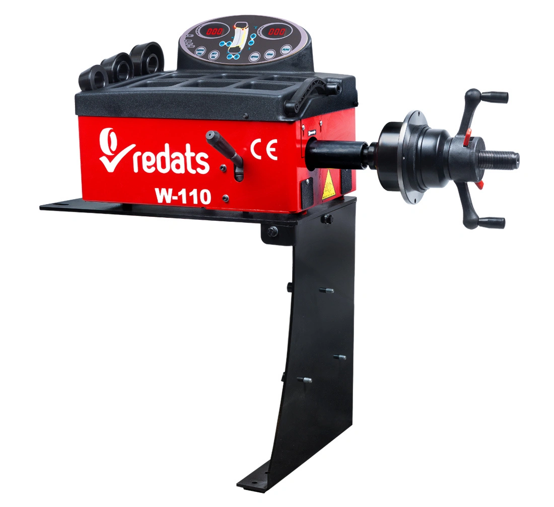 Poolautomaatne manuaalne rataste tasakaalustuspink REDATS W-110 230V või 12V Rehvipingid Poolautomaatne manuaalne rataste tasakaalustuspink REDATS W-110 230V või 12V Rehvipingid